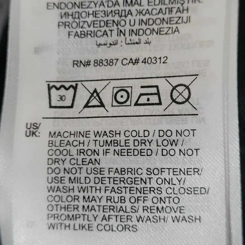 NWOT Adidas Adibreak Denim Two-In-One Jeans Womens 32 Black White Baggy Skater - Picture 16 of 16